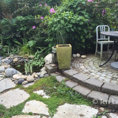 New front patio and pond